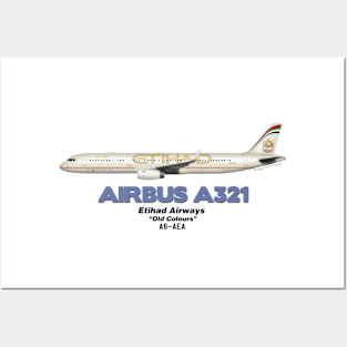 Airbus A321 - Etihad Airways "Old Colours" Posters and Art